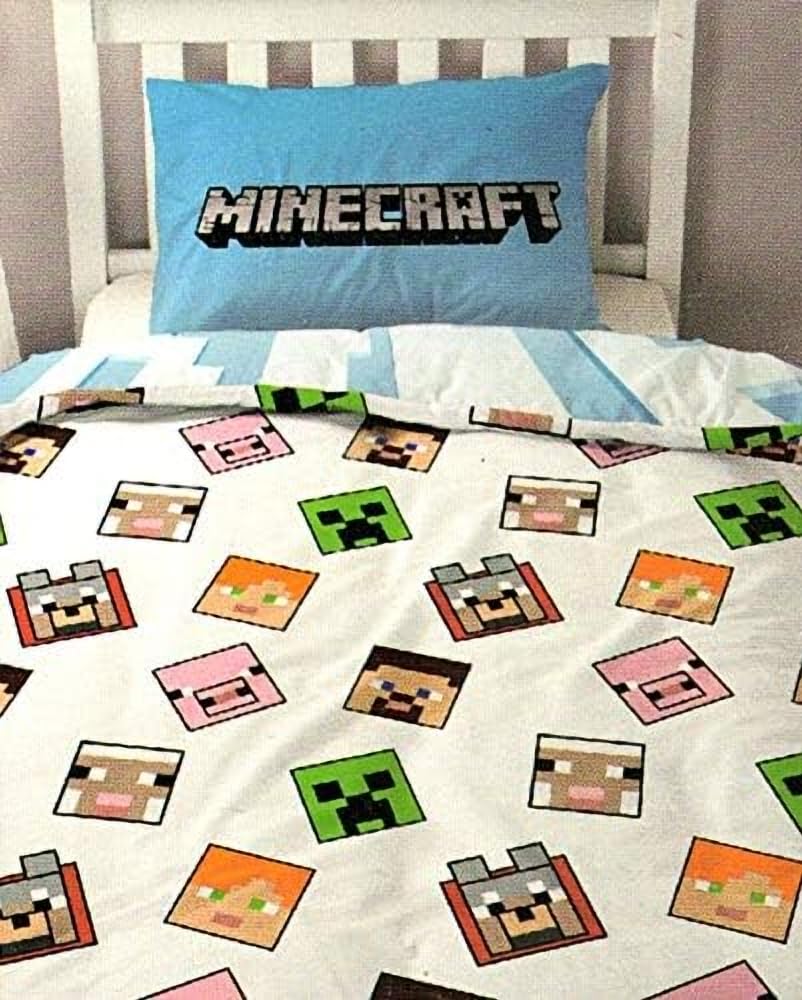 Amazon｜Minecraft バトル コットン 掛け布団カバーセット｜寝具カバー
